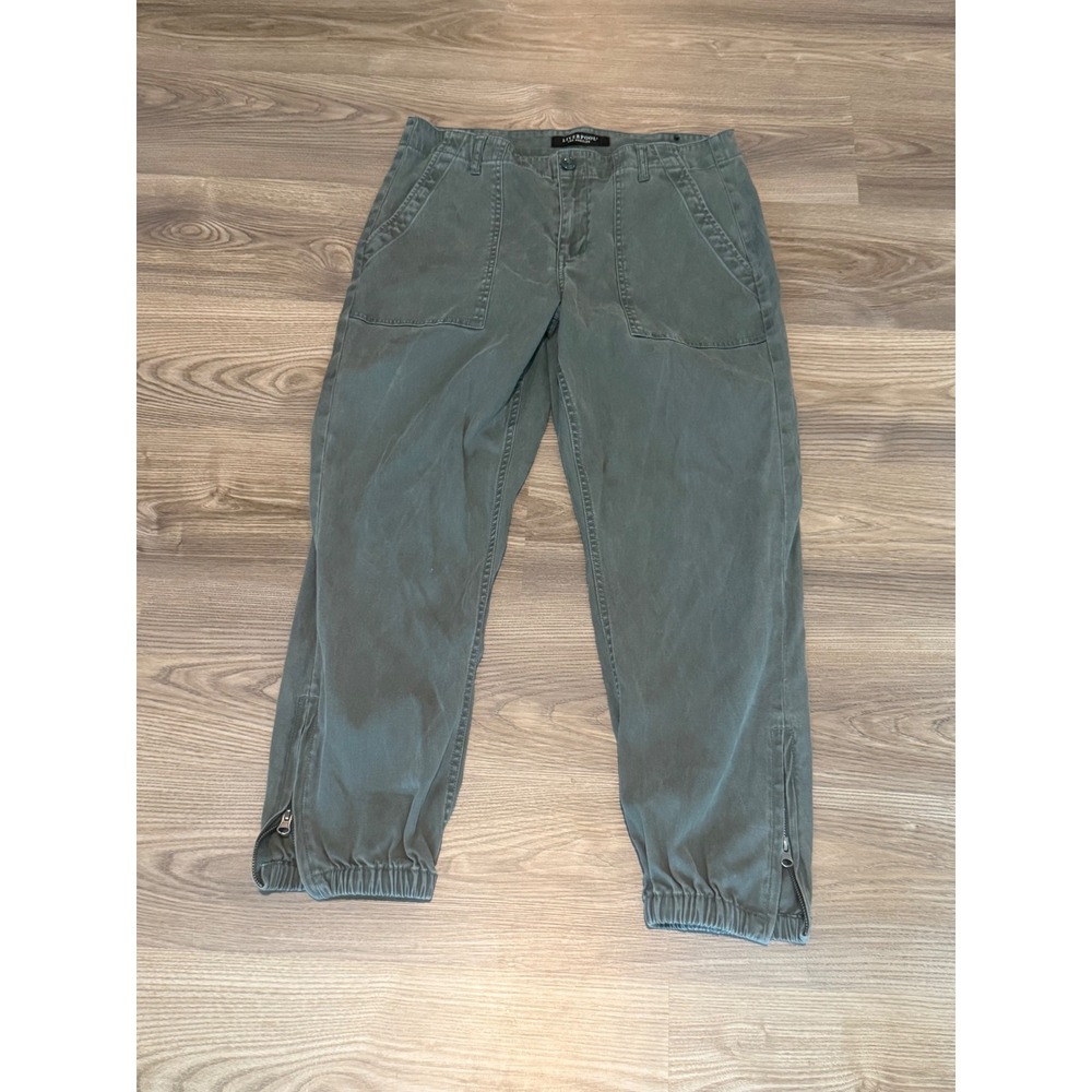 Liverpool Los Angeles Olive Green Utility Jogger Pants Size 12 / 31 Zip Cuff